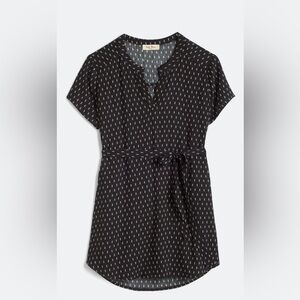 Short sleeve maternity tie blouse